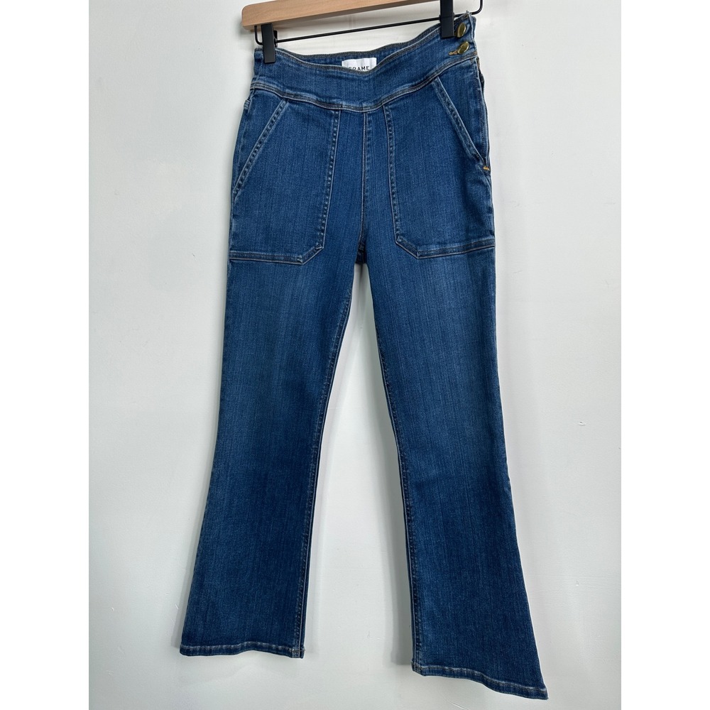 FRAME Denim Bootcut Jeans Front‎ Pocket Dark Wash Casual Women's Size 26